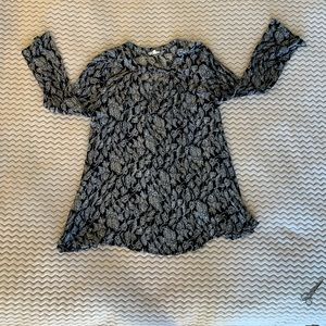 Black & White Tunic Dress Shirt Small